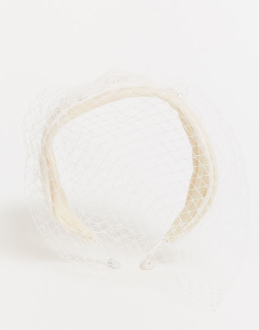 ASOS DESIGN fascinator headband with statement netting | ASOS