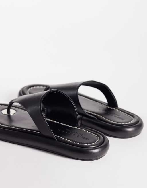 ASOS DESIGN - Fate - Infradito premium in pelle nere, 2 di 4