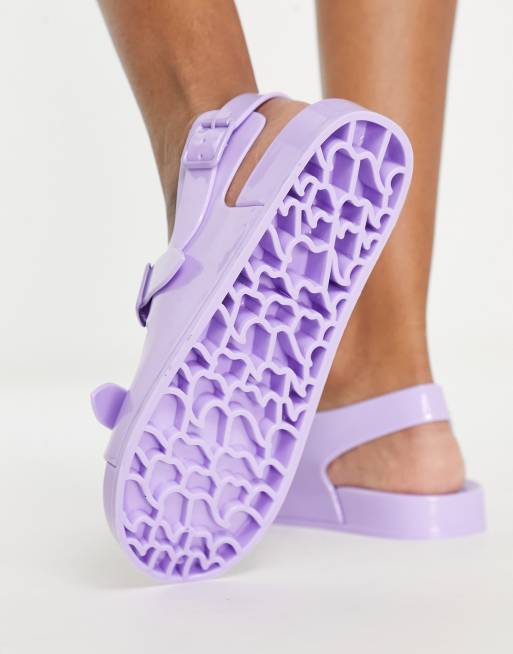 ASOS DESIGN - Fate - Sandales plates en plastique souple avec boucles - Lilas, 2 de 4