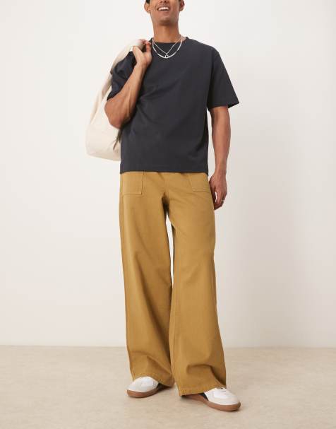 ASOS DESIGN - Fatigue - Pantaloni super ampi color cuoio con pinces - view 1