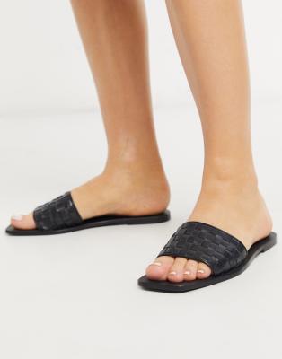 woven mule sandals