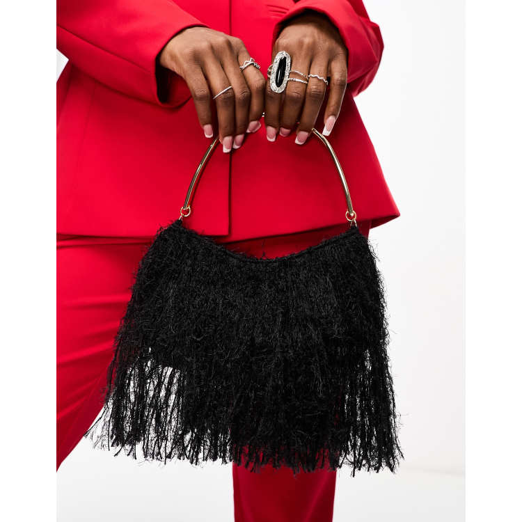 Feather Black Shoulder Bag – Jewelry Bubble