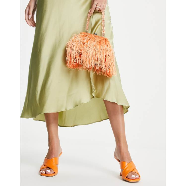 ASOS Design Feather Clutch Bag