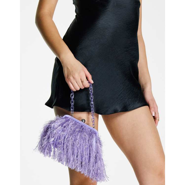 ASOS Design Feather Clutch Bag