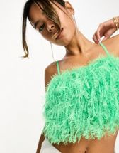 ASOS DESIGN Going Out ultimate off shoulder double ruffle bodysuit