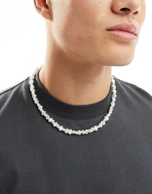 ASOS DESIGN faux freshwater pearl necklace