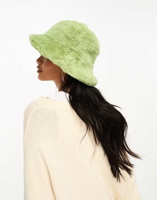 Faux Fur Wide Brim Green Fuzzy Bucket Hat For Women And Men Fashionable  Autumn/Winter Fox Rabbit Design, Thickened And Soft For Fishing, Outdoor  Vacation, And More Style 231108 From Kua05, $10.51