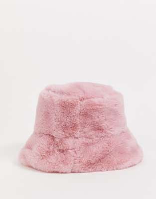 pink fur hat