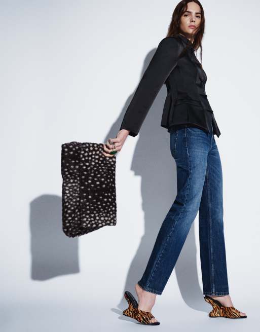 ASOS DESIGN faux fur clutch in deer print, 2 of 3