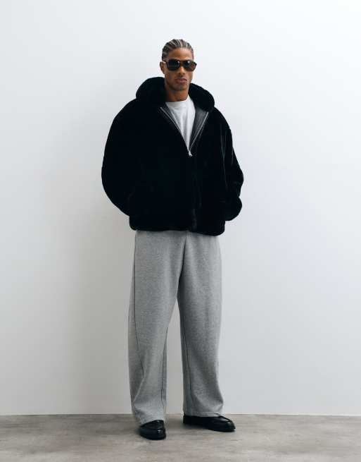 ASOS DESIGN faux fur coat in black, 2 of 5