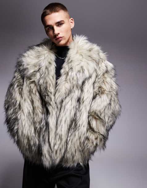 Faux fur jacket mens asos best sale