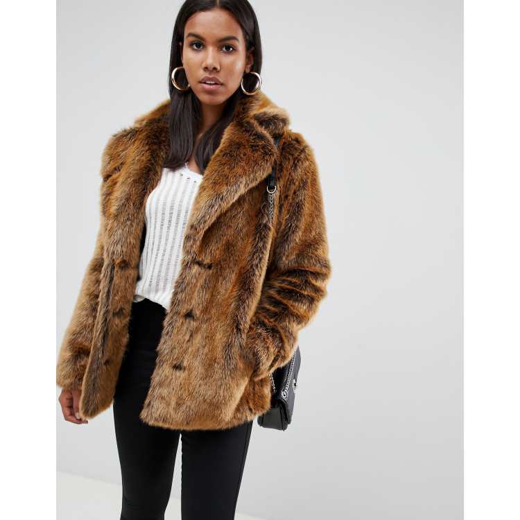 Asos faux fur outlet overcoat