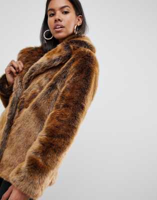 Asos fur outlet coat