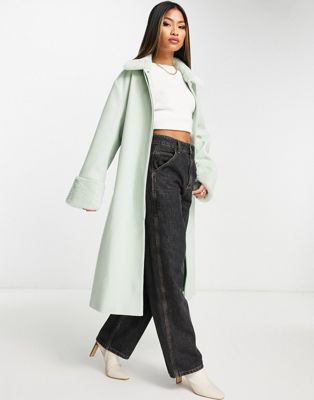 Amelie Faux Fur Cuff and Collar Coat