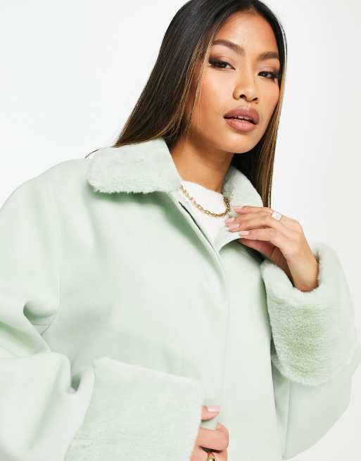 Faux fur 2025 formal jacket