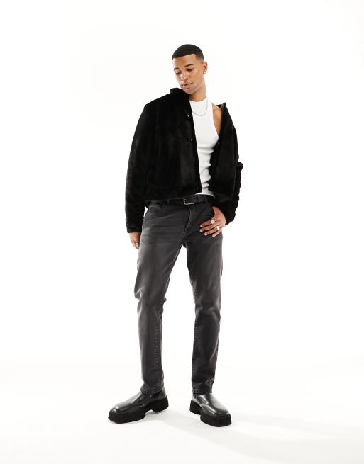 Faux fur jacket mens asos hotsell