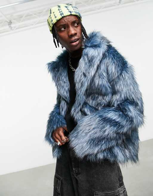 Blue fur clearance parka