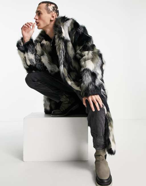 Asos fur coat clearance mens