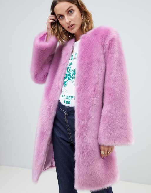 Asos faux shop fur coat womens