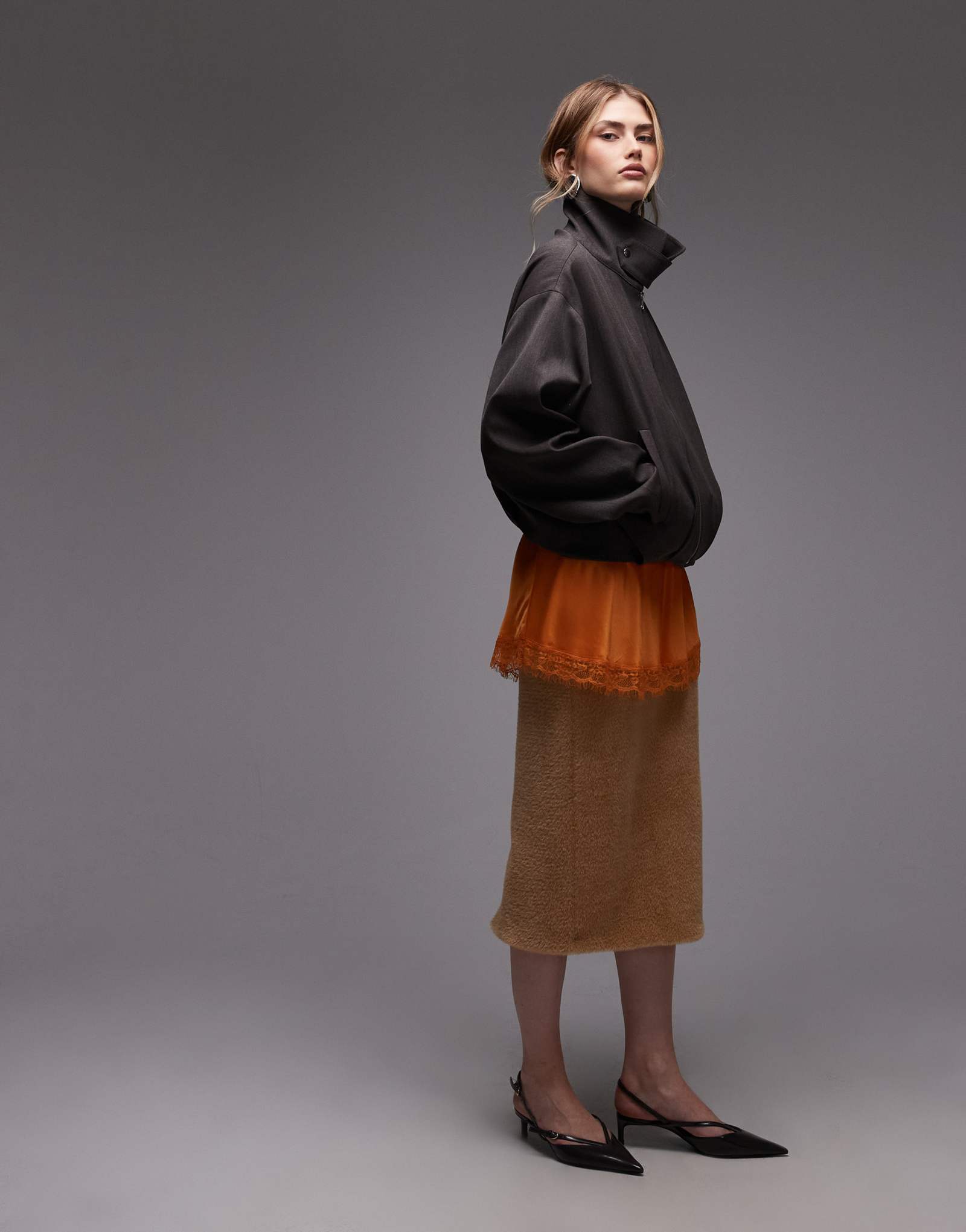 ДИЗАЙНЕРСКАЯ юбка-карандаш ASOS из искусственного меха верблюжьего цвета