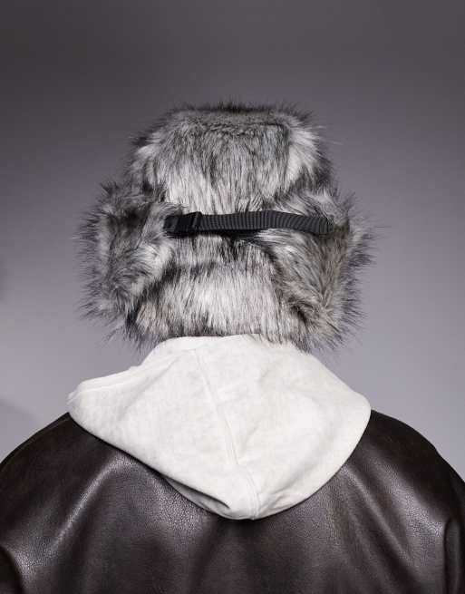 AWESOME NEEDS ➸ Fur lampshade hat grey AWESOME NEEDS（オーサムニーズ）の「AWESOME NEEDS