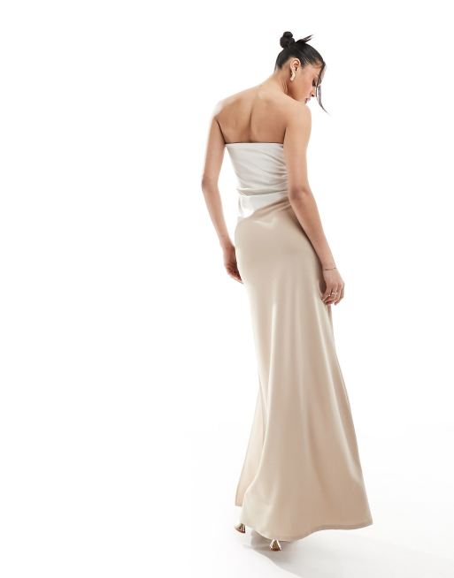 Scuba bandeau hotsell maxi dress