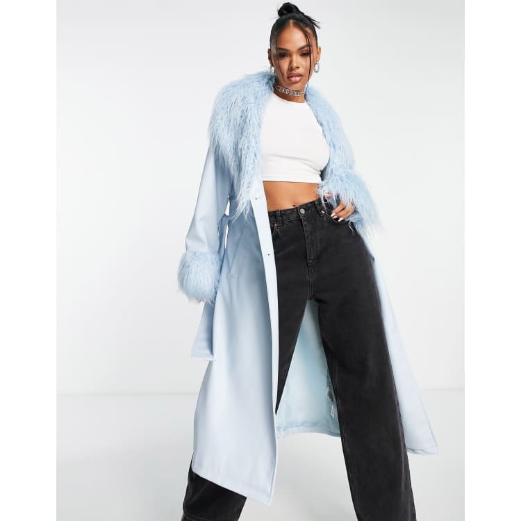 Asos blue outlet coat