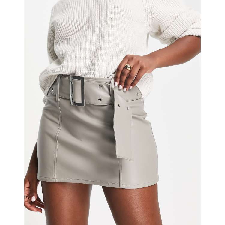 Faux leather hotsell skirt forever 21