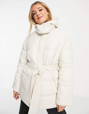 target faux leather puffer