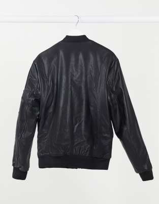 leather bomber jacket asos