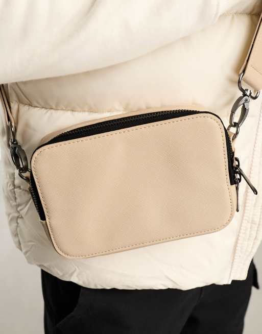 ASOS DESIGN LEATHER camera cross body bag