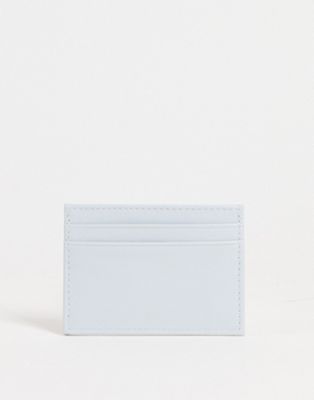 ASOS DESIGN faux leather card holder light blue