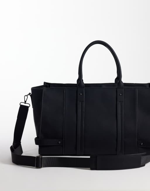 asos backpack in grained faux leather black Parker - Built-In Zippered Laptop Sleeve - With Adjustable Shoulder Straps - Onyx Crafted from durable polyester and nylon ASOS DESIGN techy backpack in