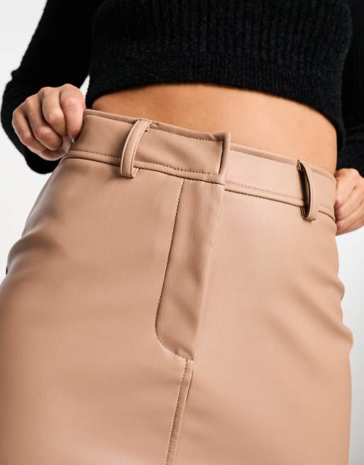 Asos womens leather outlet skirt