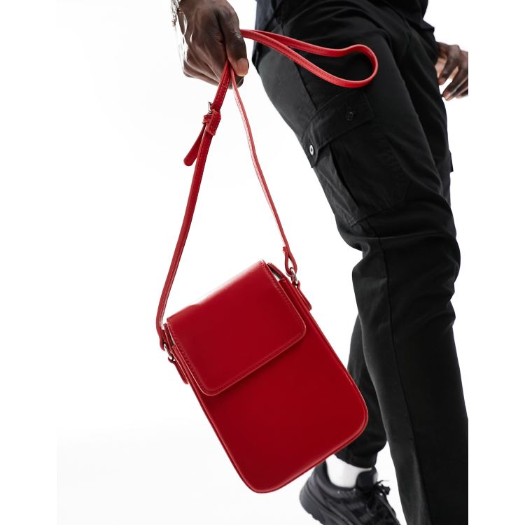 Red cross body online bag