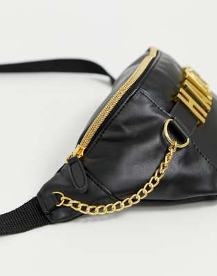 black and gold bum bag