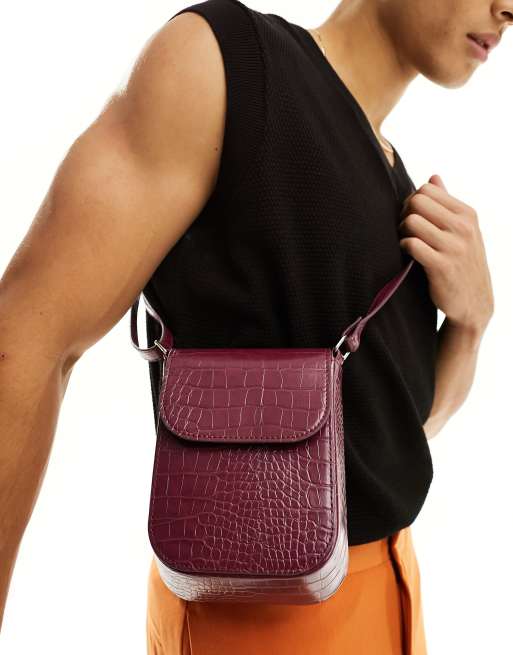 Faux leather crossbody outlet bag