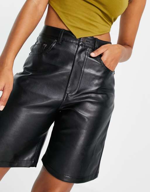 Asos leather outlet shorts