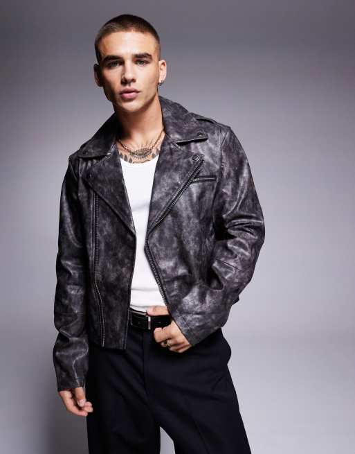 Leather jacket asos best sale