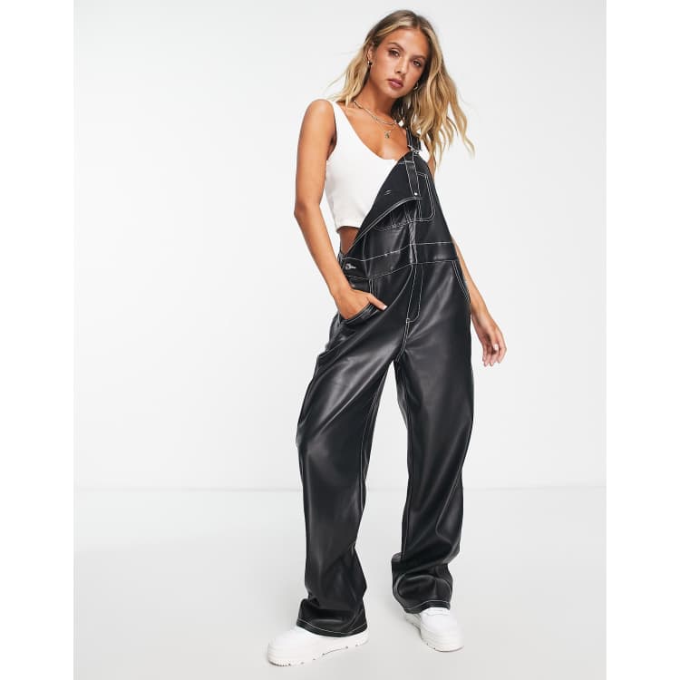 chinese dress ladies Bregje Heinen Leather Dungaree Dress  LeatherCult
