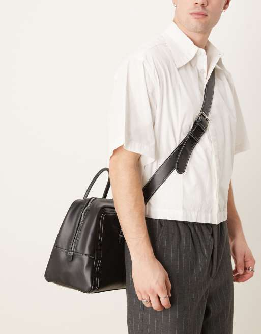 Stitch leather holdall sales