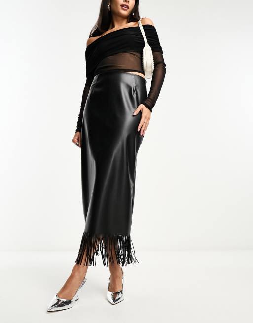 Faux leather hotsell maxi skirts