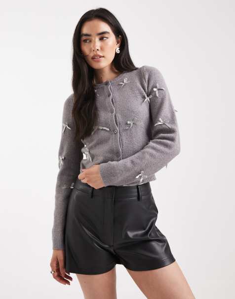 ASOS DESIGN faux leather micro short in black - view 1