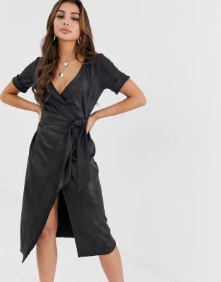 black wrap dress asos