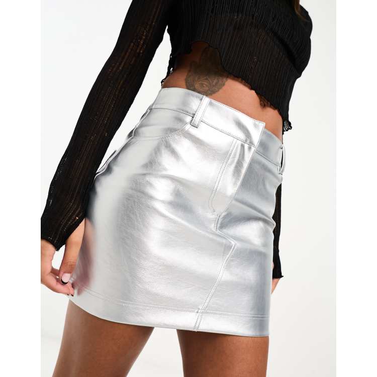 Silver skirt asos sale