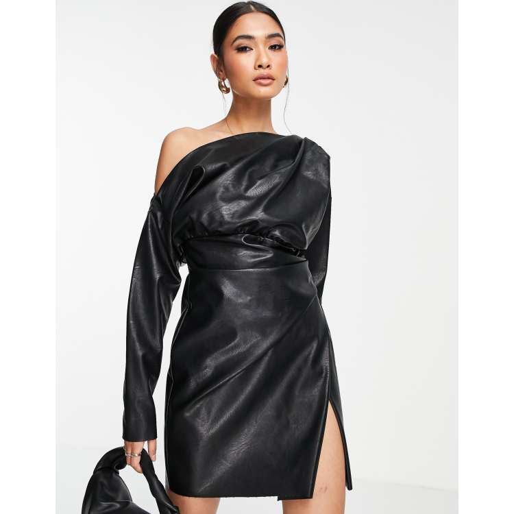 Asos faux leather dress sale