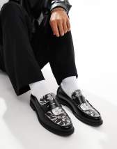 ASOS DESIGN loafers in brown with natural soles