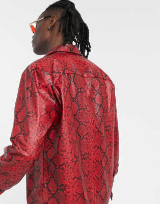 red snakeskin outfit