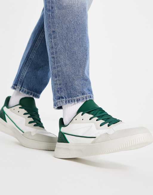 Asos sneaker white on sale green