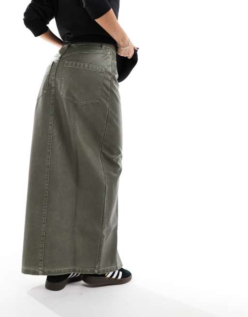 Long leather skirt outlet khaki pants